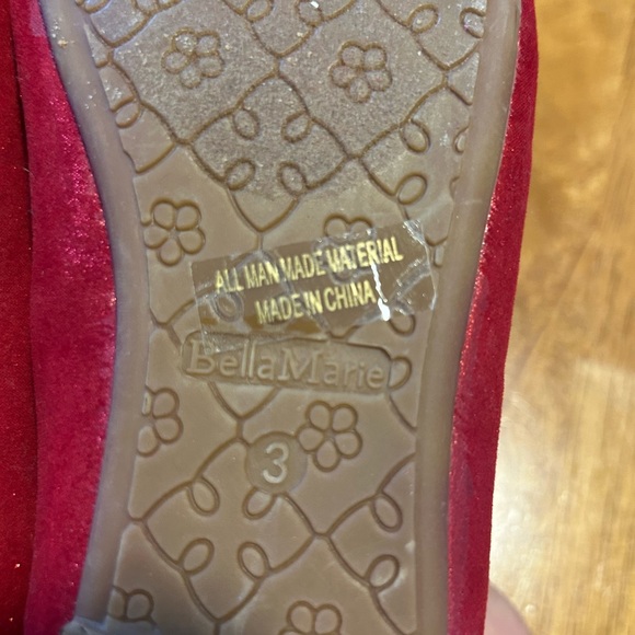 Bella Marie “Dana” Red Shimmer Ballet Flats | Size 3 - Picture 7 of 17